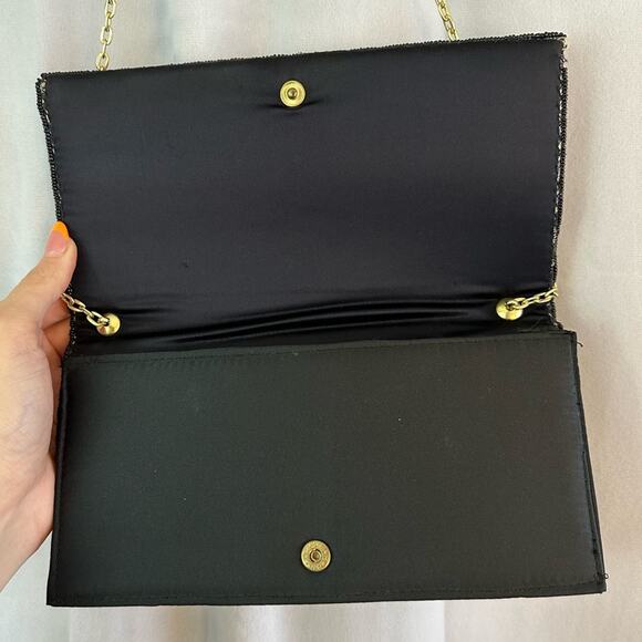 Vintage Black & Gold Walborg Hong Kong Beaded Purse - Picture 5 of 9